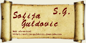 Sofija Guldović vizit kartica